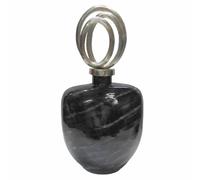 Dkd Home Decor Vaso Dkd Home Decor Cristallo Argentato Nero Alluminio Moderno (2