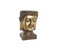 Vaso DKD Home Decor Fibra di Vetro Dorato Buddha Orientale [25 x 25 x 36 cm]