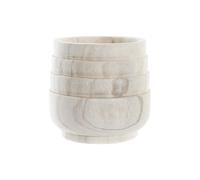 Vaso DKD Home Decor Marrone Naturale Quadrato Boho 17 x 17 x 16 cm