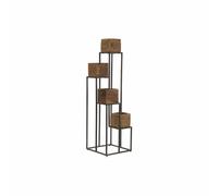 Vaso DKD Home Decor Marrone Nero Multicolore Legno Metallo Moderno 40 x 40 x