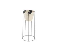 Vaso DKD Home Decor Naturale Nero Metallo Coloniale Fibra [30 x 30 x 62 cm]