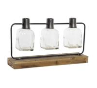 E_0002_S3055878 Dkd Home Decor Vaso DKD Home Decor Nero Naturale Metallo Cristal