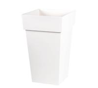 Vaso EDA Tuscany alto quadrato - 39 x 39 x H 65 cm - 62 L - Bianco