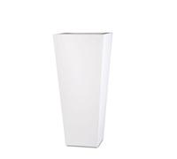 VASO ELBI QUADRO NAIF IN RESINA BIANCO - MISURE 40X40 CM - H 108 CM
