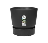 elho greenville round, 20 cm - Nero