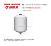 VASO ESPANSIONE BIANCO EXTRAVAREM LC CE PER RISCALDAMENTO SANITARIO AUTOCLAVE