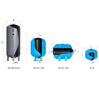 Vaso Espansione Elbi Modello AFV 60 Membrana Autoclave Da 60 Litri Verticale