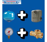 VASO ESPANSIONE KIT AUTOCLAVE IDROSFERA 24LT PRESSOSTATO RACCORDO 5VIE MANOMETRO