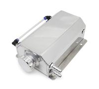 Vaso Espansione Liquido Serbatoio Troppo Pieno Universale Lega Alluminio Radiatore Liquido Raffreddamento Motore 1000 Ml/2000 Ml Quadrato 1 L/2 L Tappo Scarico Serbatoio Recupero(2L-Silver)