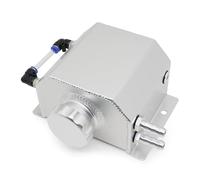 Vaso Espansione Liquido Serbatoio Troppo Pieno Universale Lega Alluminio Radiatore Liquido Raffreddamento Motore 1000 Ml/2000 Ml Quadrato 1 L/2 L Tappo Scarico Serbatoio Recupero(1L-Silver)