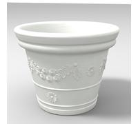 Vaso festonato in Polietilene con decoro a rilievo TONDO dimensioni 80x43xh 64 cm adatto interno esterno colore neutro