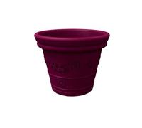 Vaso festonato in Polietilene con decoro a rilievo TONDO dimensioni 80x43xh 64 cm adatto interno esterno colore Prugna Prugna