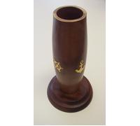 VASO FIORI IN LEGNO ED INTARSI NAUTICI IN OTTONE - BELLISSIMO REGALO