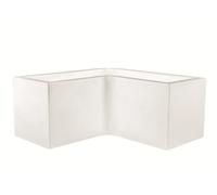 Vaso fioriera angolare liscio in resina Fenice cm. 100 x 100