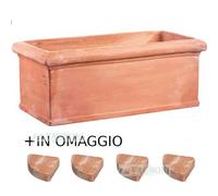 Vaso Fioriera in Terracotta con piedini in omaggio cassetta toscana originale