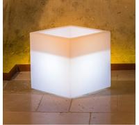 Vaso fioriera LED multicolor da esterno bar e ristornati in resina con telecomando e batteria solare Square Light