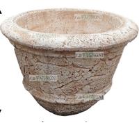 Vaso Fioriera mortaio vasca Cemento Pietra e marmo rustico arredo giardino cm 60