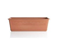 Bama Vaso fioriera 30260 Plastica con sottovaso Terracotta 60 cm Made in Italy