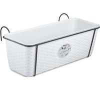 VASO FIORIERA "SET NATURAL" CM 50 BIANCO C/RISERVA ACQUA STEFANPLAST
