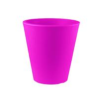 VASO fioriera SINGLE moderno TONDO in RESINA 35 cm VARI COLORI FOTO REALE
