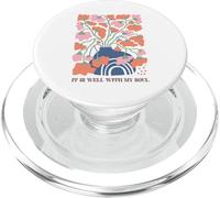 Vaso Floreale Astratto Arcobaleno Serenità PopSockets PopGrip per MagSafe