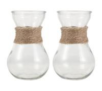 Vaso for Piante Idroponiche Con Bulbo Trasparente Da 2 Pezzi | Fioriera decorativa for centrotavola da tavolo for casa e ufficio. Vaso in crescita carino