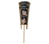 Vaso Funebre Nero Con Supporto Dorato E Targa - Scegli Design