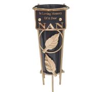 Vaso Funebre Nero Con Supporto Dorato - Scegli Design