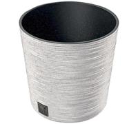 Vaso Furu Eco Wood in plastica 25x25 cm Bianco Bianco