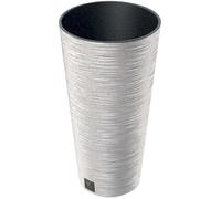 Vaso Furu Eco Wood in plastica 30x57,5 cm Bianco Bianco