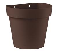 Veca VASO GERLA in plastica CLEO colore BRONZO vaso a muro diam. 25 cm per esterno AMDGarden