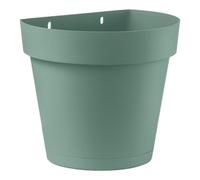 VASO GERLA in plastica CLEO colore VERDE TERRA LAGUNA vaso a muro diam. 25 cm per esterno VECA AMDGarden
