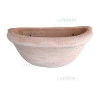 Vaso Gerla Vasca Fioriera Liscia da appendere a parete in terracotta toscana 37
