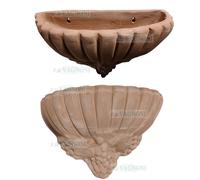 Vaso Gerla Vasca Fioriera Uva da appendere a parete in terracotta toscana cm 40