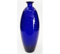 VASO GIARA DESIGN CLASSICO ELEGANTE VETRO BLU TRASPARENTE IDEA PER LA CASA