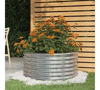 Vaso Giardino Acciaio Zincato 80x80x36 cm Argento