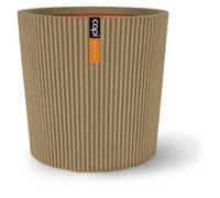 Vaso Giardino Groove NL Conico Beige con Copertura Isolante 45x41 cm