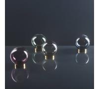 Vaso Globe AYTM, Ø 17 cm, rosa/oro, vetro, acciaio inossidabile AYTM