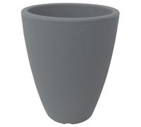 VASO RESINA TONDO H38 GRIGIO FINITURA ANTICATO ARREDO MODERNO MADE IN ITALY