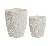 Vaso Home ESPRIT Cemento 24 x 24 x 28 cm [2 Pezzi]