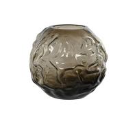 Vaso Home ESPRIT Marrone scuro Cristallo Moderno 21,5 x 21,5 x 19 cm