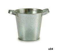 Vaso Ibergarden A60354-B Argentato Zinco Secchio 20 x 14 x 16,2 cm [24 Unità]