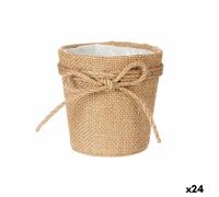Vaso Ibergarden WY18-72 Marrone Stoffa Corda Plastica Fiocco 11 x 10,5 x 11 c