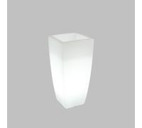 Vaso Illuminabile Quadrato 33x33xH70cm E27 Colore Bianco