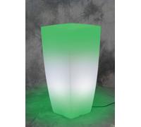 VASO ILLUMINATO FIORI PIANTE HOME LIGHT QUADRO 33X33X70 INTERNO ESTERNO RESINA