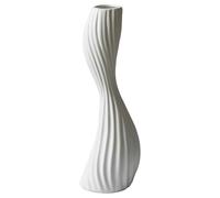 Vaso in Ceramica Alto per Pavimento 40cm Moderno Fiore Vaso Decorazione per il soggiorno tavolo fuoco camino ingresso,Bianca