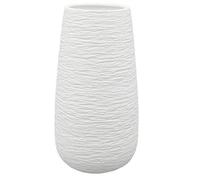 Vaso in ceramica bianca da 25,4 cm per fiori, vaso moderno testurizzato, grande vaso floreale, vaso minimalista, vaso di fiori in porcellana per la casa, elegante supporto per bouquet, vasi con motivo