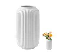 Vaso in Ceramica Bianca - Vaso Deco Estetico Neutro Boho, Vasi in Ceramica Bianca per la Casa Moderno, Vasi di Fiori Decorazione, Decorativo da Interno