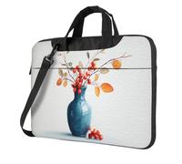 Vaso in Ceramica Blu Con Bacche Rosse Borsa Per Laptop Laptop 15.6 Pollice Borse Per Computer Imbottito Copertura Del Manicotto Per Le Donne Uomini