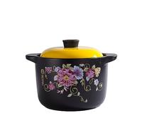 vaso in ceramica, con coperchio Pentola in terracotta resistente al calore in for bibimbap Pentole sane for stufato Ciotola a vapore(7.5l)